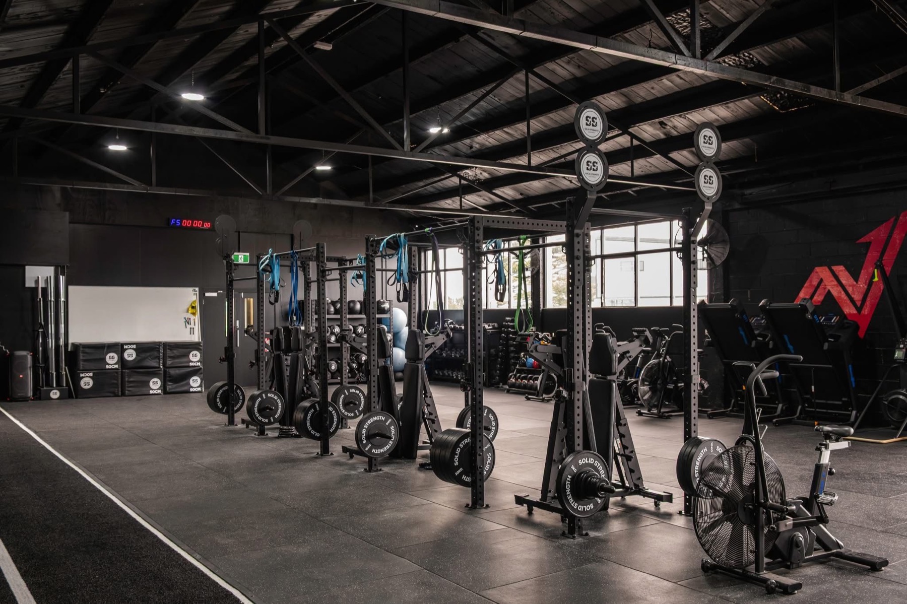 Interior of the current Pinnacle Performance gym in Timaru