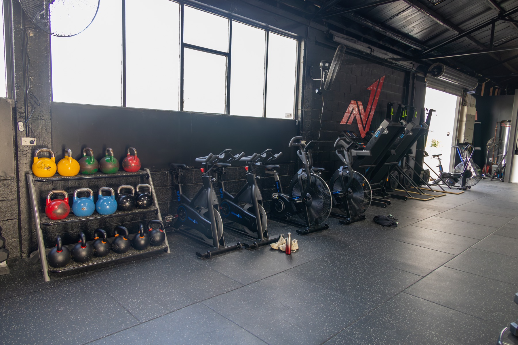Strength training equipment inside Pinnacle Performance
